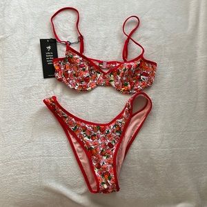 Blackbough red bikini